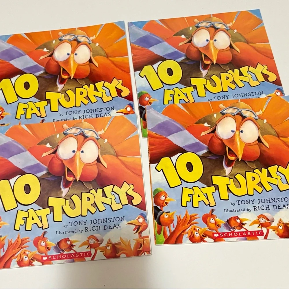 10 Fat Turkeys Children's Book by Scholastic book set of 4